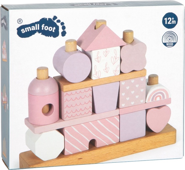 small foot Nasadzovanie na tyč Domček ružový