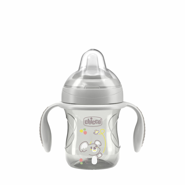 Chicco Hrnček Transition učiaci s držadlami grey, 4m+