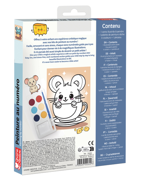 GRAINE CREATIVE Slikanje po številkah Miške