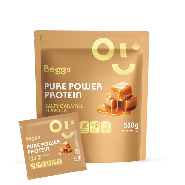 Beggs Pure Power Protein Slaný Karamel (550 g)