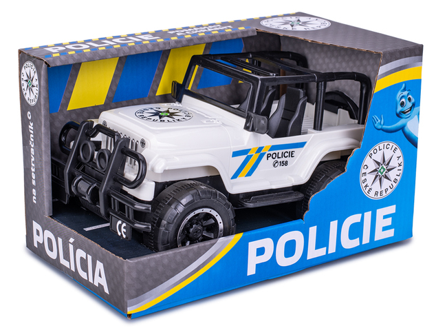 Jeep policajný 22,5cm na zotrvačník