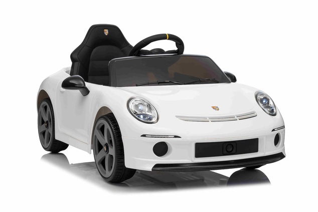 Elektrické autíčko RUF GT 12V, biele, Otváracie dvere, 2.4 GHz diaľkové ovládanie, LED sve