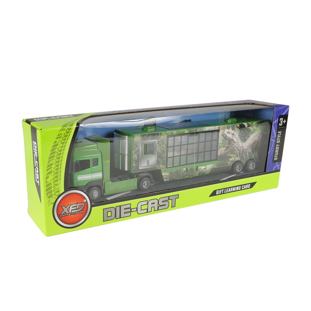 Camion auto metallo/plastica con motivo dinosauro I.