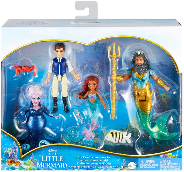 Mattel Tlm Set mit 6 kleinen Puppen: kleine Meerjungfrau mit Freunden