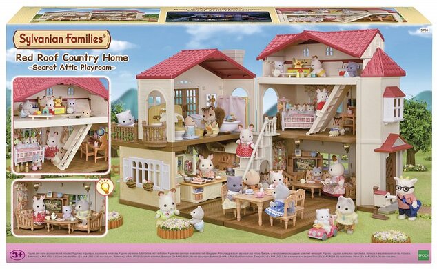 Sylvanian Families Poschodový dom s červenou strechou a svetlami