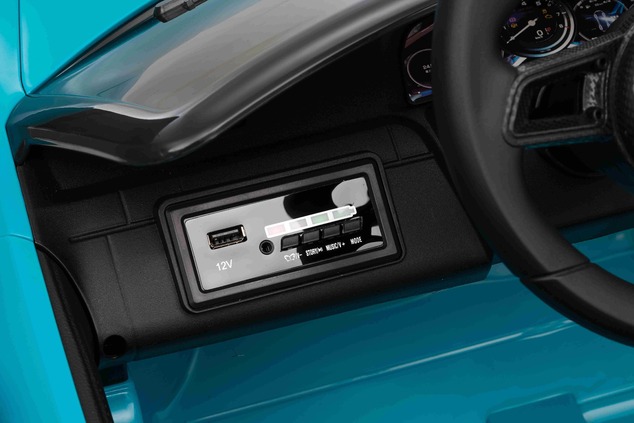 Elektrické autíčko RUF GT 12V, modré, Otváracie dvere, 2.4 GHz diaľkové ovládanie, LED sve