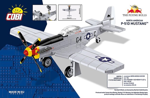 Cobi 26631 MUSTANG P-51 D FLYING BULLS, 1:48, 157 k