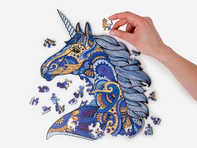 RECENTTOYS Drevené puzzle - Jednorožec