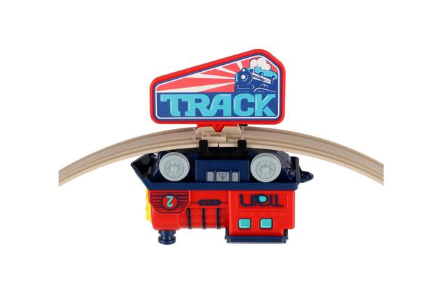 Treno con binari 60 pezzi a batteria 30x21x6cm