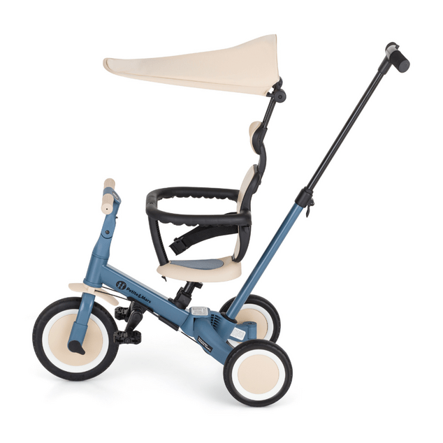 PETITE&amp;MARS Triciclo multifuncional 5 en 1 Turbo Plus Ocean Blue