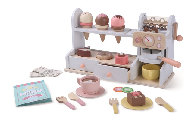 2Kids Toys Cofetărie din lemn 2 în 1