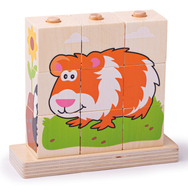 Bigjigs Baby Tierwürfel zum Aufstecken