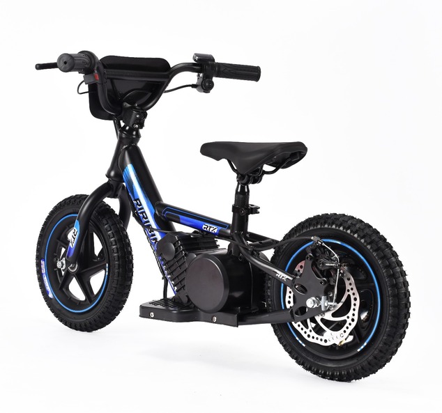 Detské elektrické odrážadlo RIRIBIKE RTX3 24V (12”), modré, Lítiová batéria, 100W motor, K