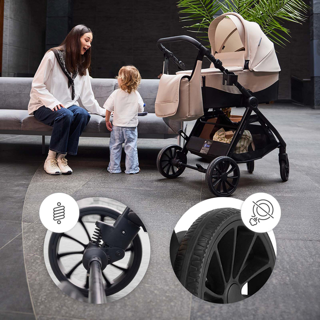 KINDERKRAFT Kombikinderwagen Vesto 2 3in1 Beige