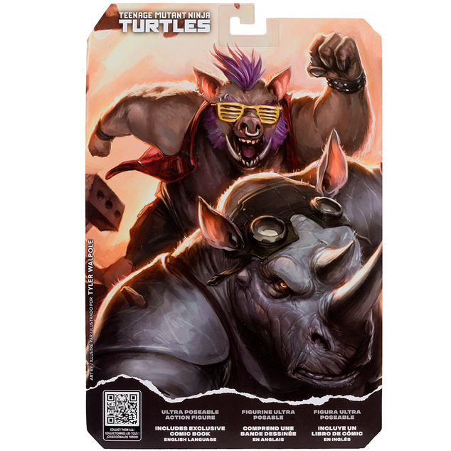 McFarlane figura képregénnyel Teenage Mutant Ninja Turtles Bebop 5in Action