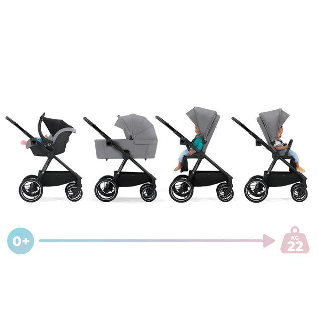 KINDERKRAFT Cochecito combinado Nea 2en1 Midnight Black