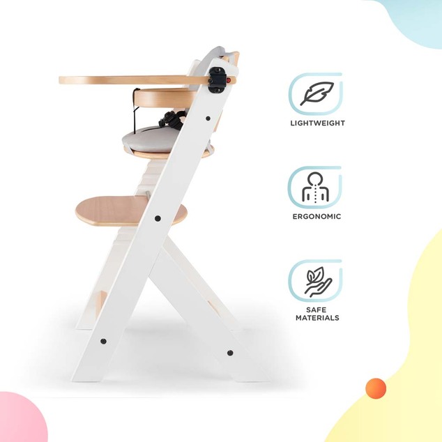 KINDERKRAFT Stolička jedálenská Enock s vložkou White