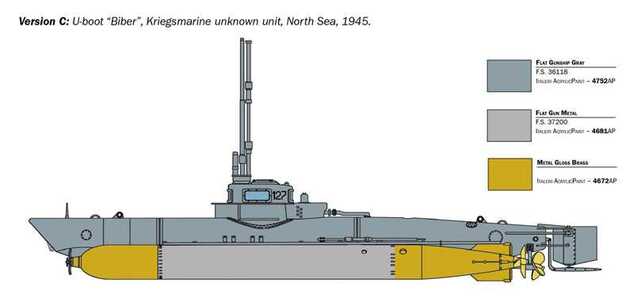 Modellbausatz U-Boot 5609 - U-BOOT BIBER (1:35)