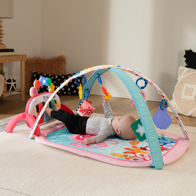 BABY EINSTEIN Igračka deka s aktivnostima 4u1 Kickin’ Tunes™ Jellyfish Jamboree™ 0m+