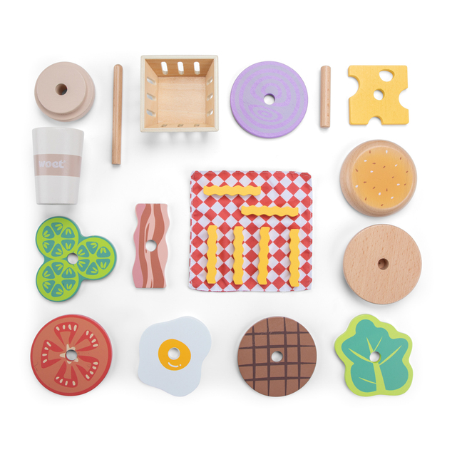 Woet Set di legno - fast food