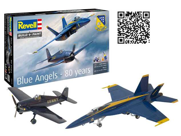 Geschenk-Set Flugzeug 05613 - F/A-18E &amp; Hellcat (Blue Angels) (80. Jubiläum) (1:72)