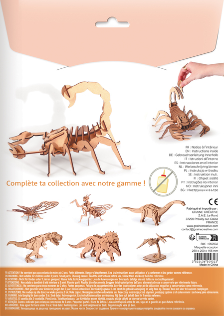 GRAINE CREATIVE 3D Puzzle Škorpijon 35 kos