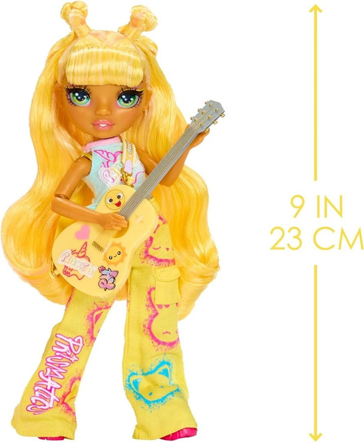 Rainbow High Junior Fashion bábika v rockovej kapele - Sunny