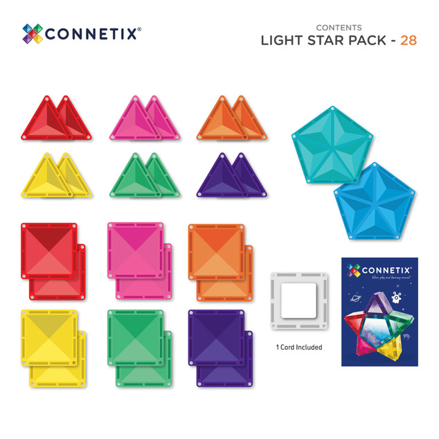 CONNETIX® Light Star Pack magnetická stavebnica 28 ks