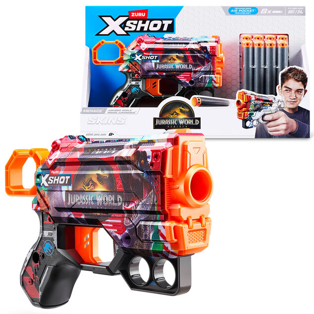 X-SHOT Jurský svet - Menácia (8 nábojov)