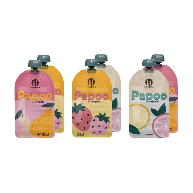 PETITE&amp;MARS Kapsička na jedlo Papoo Original - 6 ks