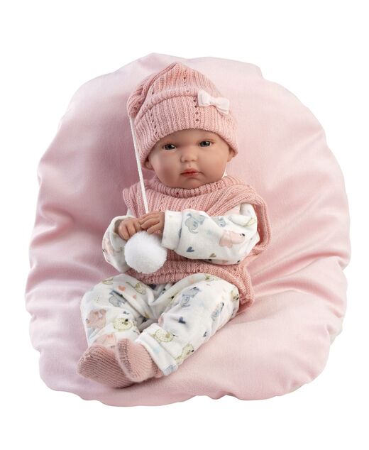 Llorens 63504 NEW BORN DIEVČATKO - realistická bábika bábätko s celovinylovým telom - 35 c
