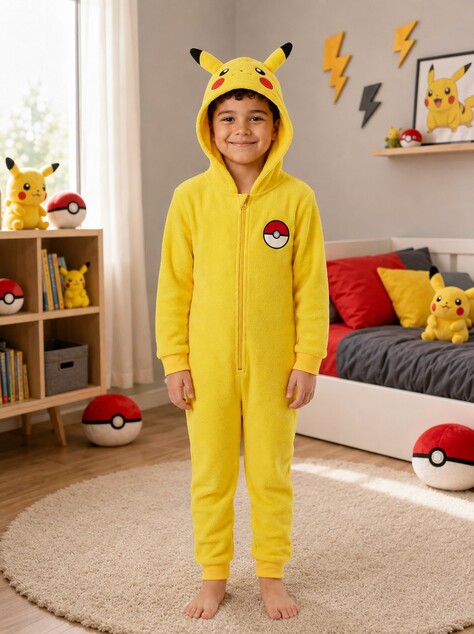 Cozy Noxxiez OS556C Pikachu - tuta multifunzione per bambini 3 in 1 taglia 122/128