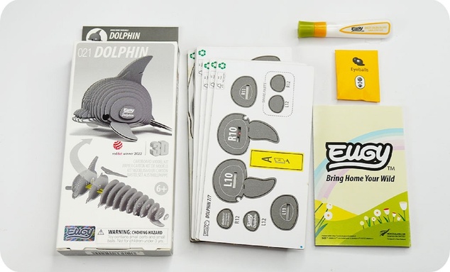 EUGY Delfin 3D kartonasta sestavljanka