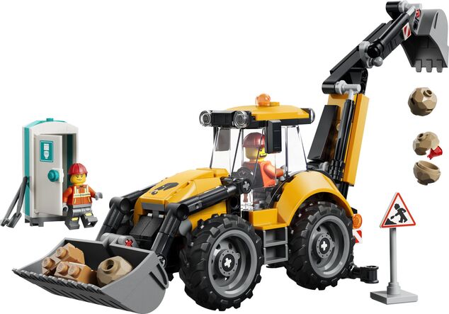 LEGO® City 60480 Žltý nakladač s rýpadlom