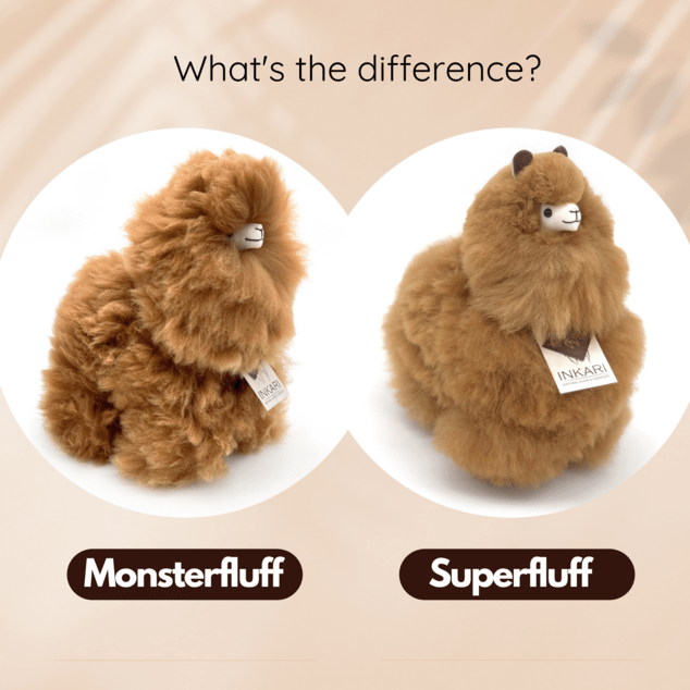 INKARI Jucărie de pluș Alpaca Medium Monsterfluff Hazelnut 32cm