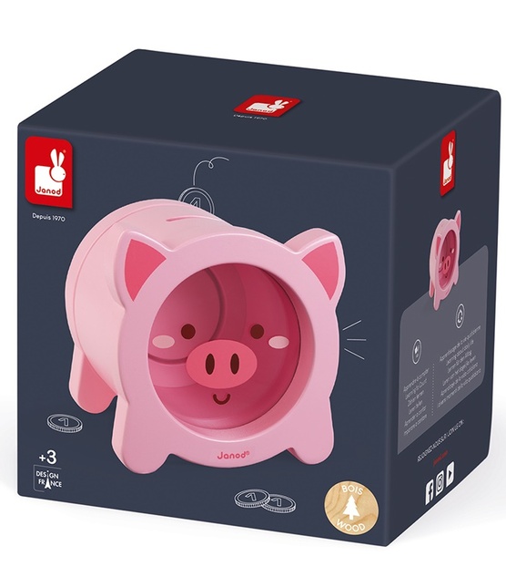 Janod Holzspardose Schweinchen