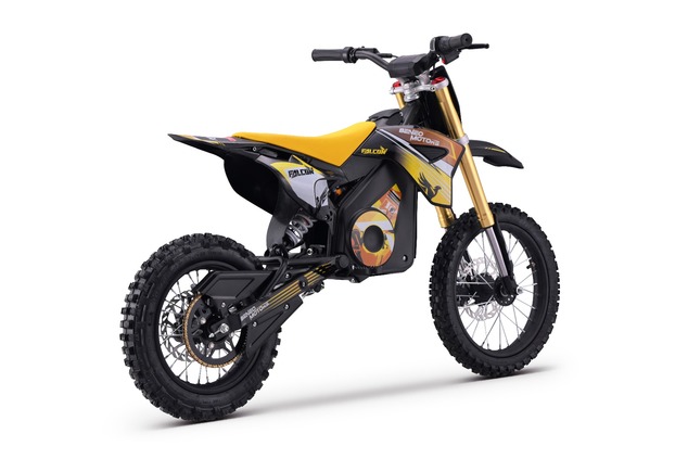 Motocross elettrico per bambini e adolescenti Beneo Motors Falcon giallo - 1600W