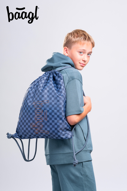 BAAGL SET 3 Core Ska blu: zaino, astuccio, sacchetto GRS