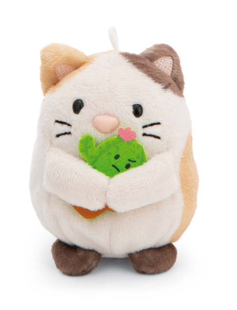 NICI Plüsch MyMochi Katze Angy 8cm im Hasenkostüm und Kaktus, Set Geschenkverpackung