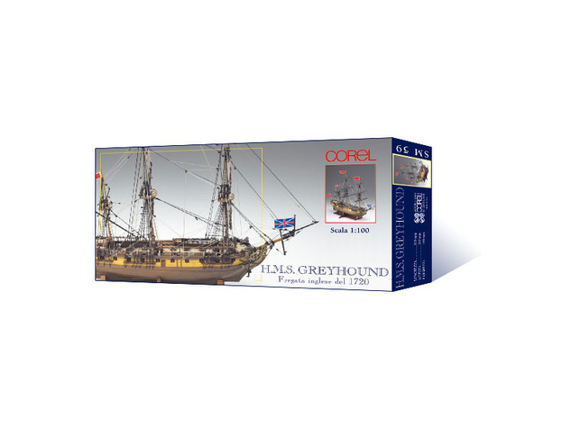 COREL HMS Greyhound fregata 1720 1:100 kit