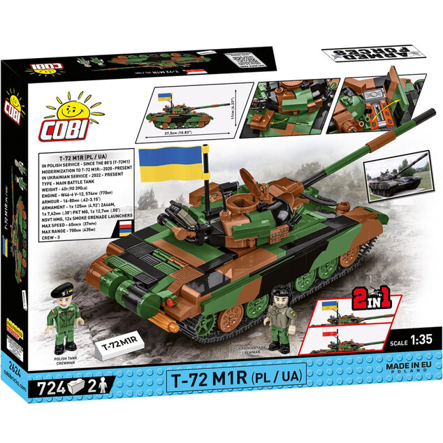 Cobi Armed Forces T-72 M1R (PL/UA), 1:35, 724 k, 2 f