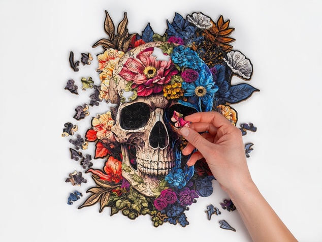 RECENTTOYS Drevené puzzle - Lebka
