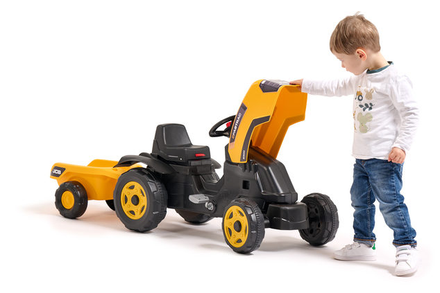 Falk Tractor de pedales JCB con remolque