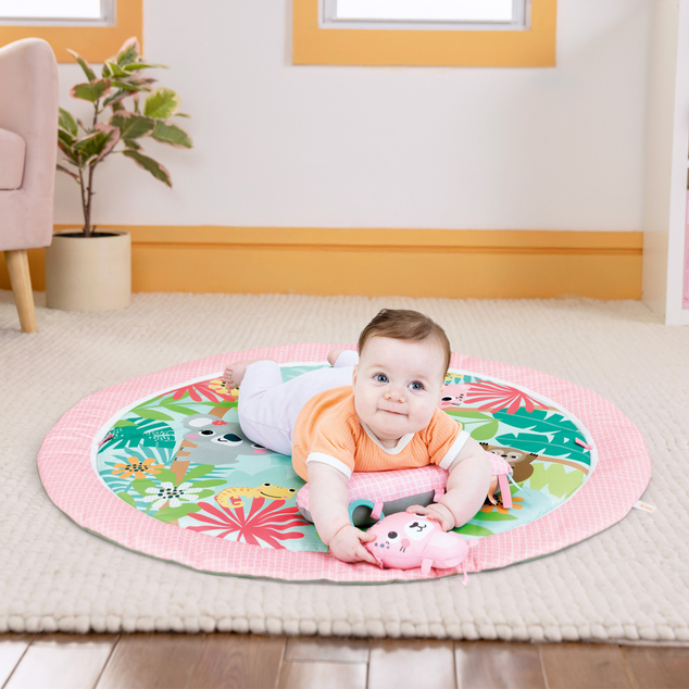BRIGHT STARTS Tapis de jeu pour le développement moteur et sensoriel POP 'N Wiggle Rosy Rainforest™