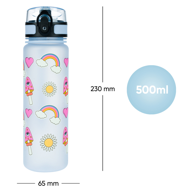 BAAGL Tritanflasche für Getränke Hippie, 500 ml