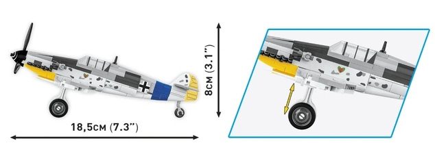 Cobi II WW Messerschmitt BF 109 G, 1:48, 125 k