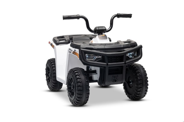 Licencovaná elektrická štvorkolka Arctic Cat 12V so zadným pohonom, biela, LED svetlá, Lít