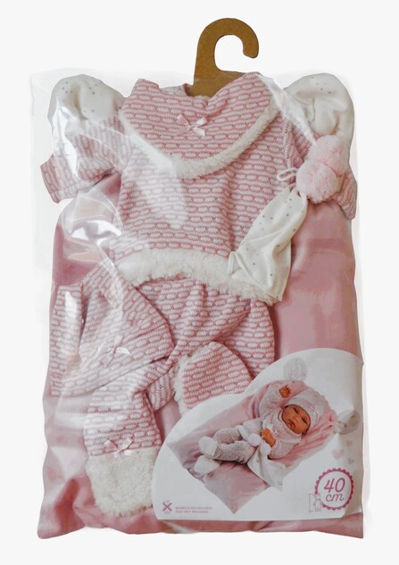 Llorens M738-60 oblečenie pre bábiku bábätko NEW BORN veľkosti 40-42 cm s doplnkami
