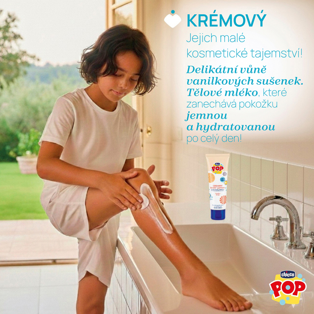 CHICCO Krémes testápoló tej Vanilla POP gyerekeknek és tinédzsereknek 150ml