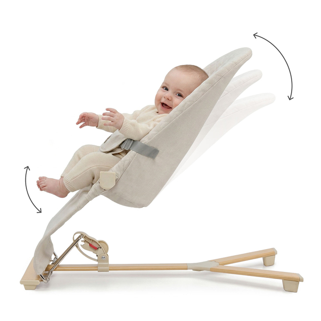KINDERKRAFT Wippe Mimi Beige Holz, bis 9 kg